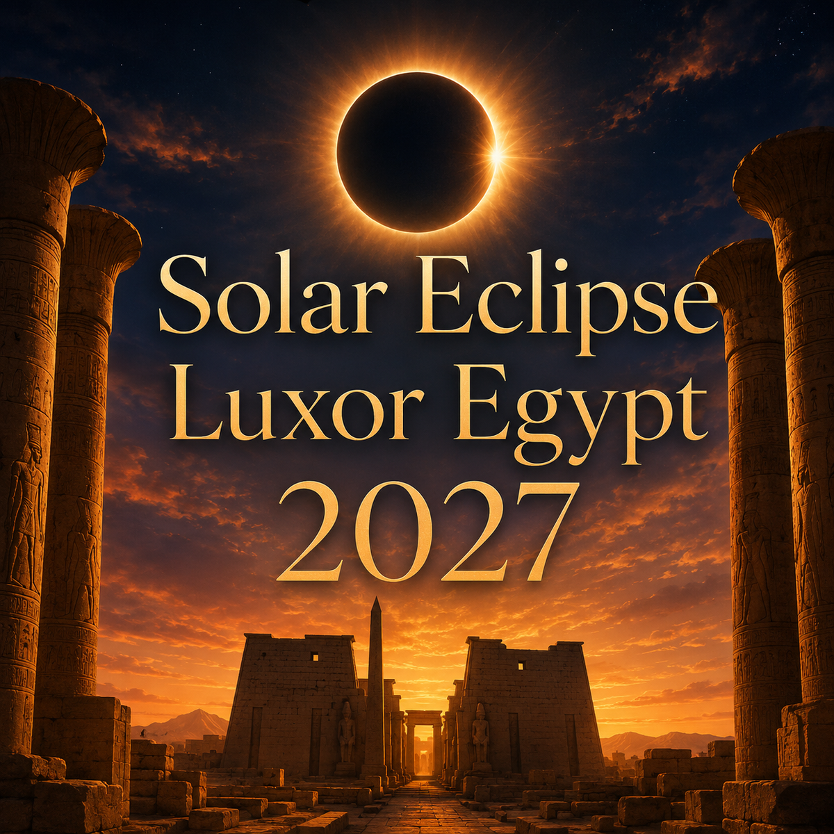 Solar Eclipse Luxor Egypt